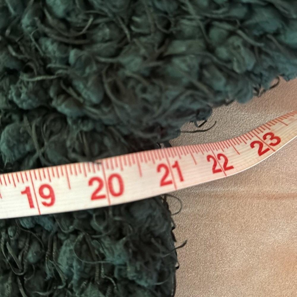 ZARA.  Teddy, Emerald Green Open Jacket. Warm and Cozy. Size Large. Fully lined. - Picture 12 of 14